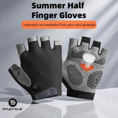 New Summer Outdoor Hiking Fitness Fishing Thin Sports Cycling Half Finger Gloves, Lightweight High Elasticity Breathable