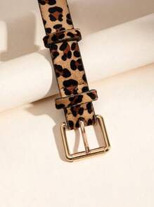 1 Stück Leoparden-Muster Lässig Mode Retro Hip-Hop Stil Herren Gürtel, geeignet für Sommer Lässig Jeans, Anzüge und Jacken