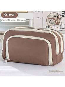 文具袋，铅笔盒，大容量铅笔盒，手拿铅笔盒，文具盒，化妆品，便携礼品，适用于办公室，学校，青年，女孩，男孩，男士，女士，成人返校，铅笔袋，书包