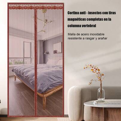 Cortina Mosquitera de Verano Novedad, Con imanes, Autoadhesiva sin Perforar, Ideal para Hogar