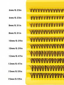 D 卷纤细睫毛簇睫毛，睫毛延长卷曲单根睫毛可在家 DIY 您喜欢的风格，蓬松假睫毛，柔软材质，200 件 DIY 簇混合长度睫毛自然柔软，是日常化妆和特殊场合的理想选择 - D - 查看 10