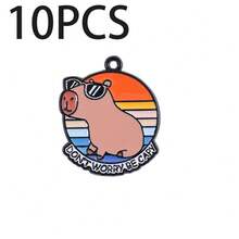 这款可爱的水豚DIY吊坠首饰套装可用于制作手链、项链和其他首饰，是DIY爱好者的理想之选，也是馈赠亲朋好友的完美礼物。