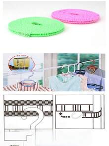 One Piece Is 5 Meters Long. The Red Lantern 520 Windproof And Sun - Resistant Clothesline, The 5 - Meter Non - Slip Clothesline, The Anti - Fall Fence - Style Trapezoidal Outdoor Clothes - Hanging Rope Is Lightweight And Multi - Functional. It Is Very Suitable For Traveling/Trips And Outdoor Camping. You Can Hang Clothes Outdoors Without Installing A Permanent Line. - Multicolor - View 3