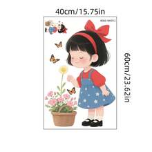 Colorful Butterfly, Dancing Girl, Cartoon Dinosaur, Football Kicking Boy Wall Stickers, Nursery Decor, Kids Bedroom Wallpaper - Multicolor - View 10