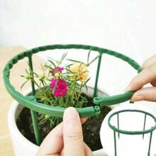 4/8 Soportes para plantas de jardín, Macetas con jaula semicircular de plástico, Soportes para flores trepadoras, Soportes para flores de peonía