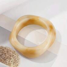 3pcs/1set Acrylic Fashion Bracelet Set Asymmetrical Translucent Design Personalized Exaggerated Bracelets Suitable For Niche Fashion Matching