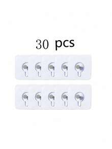 1-10入組重型自粘式壁掛鉤，適用於掛照片、相框、包包、廚房耐熱鏟等物品，無需螺絲，可水洗重複使用，適用於家居裝飾和整理