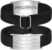 Easter Basket Stufers Bracelets For Boy Men American Flag Cross Inspirational Motivational Bracelet Bible Verse Christmas Birthday Easter Jewelry Gifts For Son Boyfriend Husband,8903223