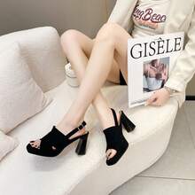 Women Flat Sandals - 黑色升級版 - 查看 1