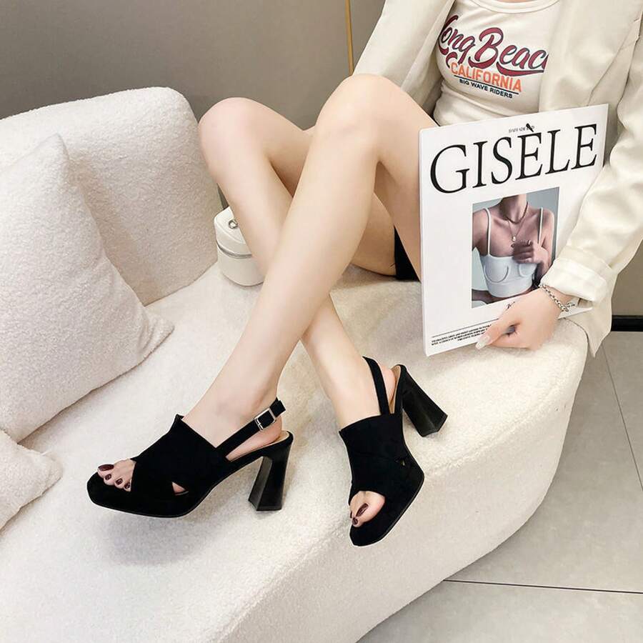 Women Flat Sandals - 黑色升級版 - 查看 1