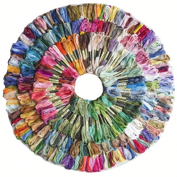 48/96/100/150/200/447pcs 8m Embroidery Thread Cotton Cross Stitch Threads Black And White Embroidery Floss Set For Home Knitting Cross Stitch