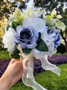 1 Stück Braut Blumenstrauß Hochzeit Abwurf Brautstrauß künstliche Rosen Blumen Abwurf Brautstrauß Hochzeitszeremonie Jahrestag