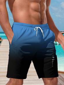 Shorts de praia casuais com estampa 3D havaiana plus size masculino - secagem rápida, cintura com cordão, perfeito para passeios de verão - Multicolorido - Ver 4