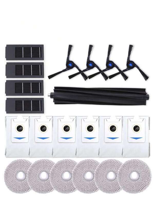 Suitable For Ecovacs Deebot X2 0mni Robot Vacuum Cleaner Main Side Brush Hepa Filter Mop Cloth Dust Bag Accessories Include: 1 Roller Brush 4 Side Brush 4 Filter 6 Rag 6 Dust Bags