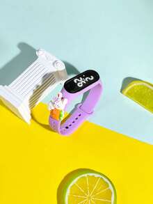 Set de 3 relojes deportivos infantiles M3 con nueva pantalla digital LED de pantalla táctil, con diseños de osito, arcoíris, caballo, zanahoria y conejito blanco, perfecto para actividades al aire libre, viajes y un regalo versátil para compañeros de clase, amigos y vuelta al colegio - Multicolor - Ver 11