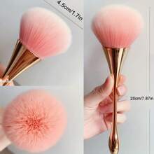 蓬松散粉化妆刷 小腰蘑菇腮红刷 软毛除尘刷 指甲表面清洁除尘指甲刷工具，旅行，旅行必备，情人节，平价，旅行化妆刷，女士礼物，化妆师，专业全套化妆工具