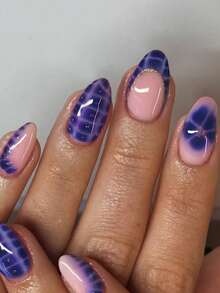 Bộ 24 miếng dán móng tay hình hoa oval đính kim sa, chất liệu acrylic, vừa khít hoàn hảo, bao gồm: 1 miếng gel dẻo và 1 dũa móng, dễ sử dụng, phù hợp cho móng tay mùa hè và kiểu móng Pháp, thích hợp cho phụ nữ và các bạn gái sử dụng hàng ngày, dự tiệc và các dịp khác. - Màu xanh lam - Xem 8