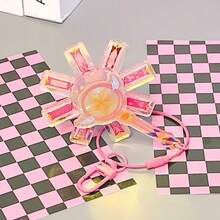 1pc 2025 New Acrylic Rotating Windmill Creative Cartoon Laser Cute Keychain Bag Charm, Gift For Best Friends - Multicolor - View 8