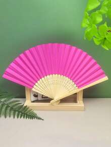 10pcs Summer Essential Handheld Fan Plain Paper Fan Blank Painting White Colorful Folding Fan Handmade Craft Materials Hand Fan Cooling Fan Wedding Decoration Rave Accessories - Multicolor - View 26