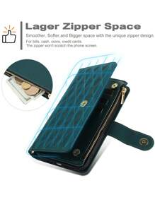 PU 仿皮翻盖保护壳 兼容 、Galaxy 兼容 Pixel 兼容 OPPO 兼容 Sony Xperia 兼容 Redmi - 墨綠色 - 查看 5