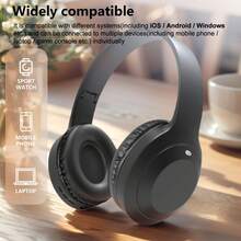 New Wireless Headphones, Over Ear Foldable Design, High-Definition Call Quality, Extendable Headband, Suitable For Business And Universal Smartphone Use, High Fidelity, Deep Bass, Long Battery Life