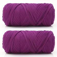 1/2 件优质 T 恤纱线，400 克（200 克 * 2），2 包优质高弹力编织碎布纱线，高弹力绳纱，纱线，钩针纱线，优质高弹力编织碎布纱线，适用于手工编织袋、篮子、地毯、鞋子、家居装饰和 DIY 工艺品，有多种颜色可供选择。 - 彩色 - 查看 46