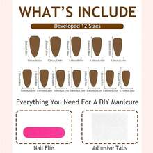 24Pcs Flower Press On Nails Extra Short Almond Fake Nails Colorful Floral Artificial Spring Nail Design French Tip False Nails Pink Full Cover Glue On Nails For Women Girls Acrylic Nails Decoration - 豹紋假指甲-10 - 查看 5