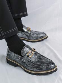 Men's Slip-On Loafers, Casual Business Formal Dress Shoes, Groom Wedding Shoes, Size 38-46