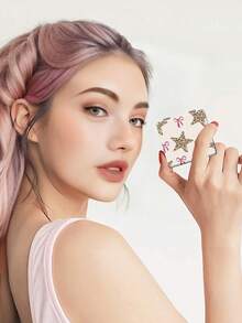 1 pezzo Specchio da toeletta portatile serie Y2K, specchio a mano pieghevole, ultra sottile e leggero, comodo, in pelle PU durevole, adatto per molteplici scenari e per tutti, specchio pieghevole e tascabile, con motivi unici come leopardo, stelle e ciliegie, struttura di piegatura delicata, durevole e affidabile, resistente agli urti, facile da trasportare, copertura girevole a 180°, multifunzionale - Multicolore - Visualizzare 3