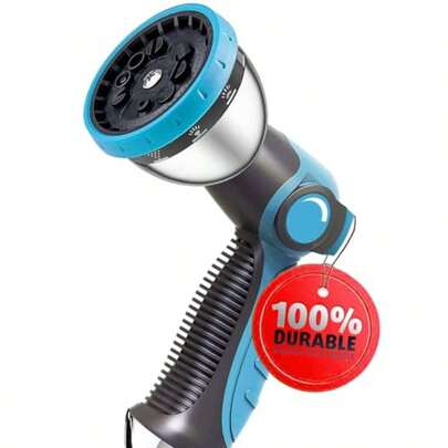 Garden Hose Nozzle Durable High Pressure Water Hose Sprayer Nozzle With 10 Patterns For Watering Plants Washing Cars Cleaning Patio Showering Pets