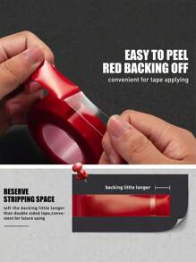 Heavy Duty Double Sided Tape - Clear Acrylic Adhesive For Carpet Fix, Home Office Wall, DIY Crafts, Posters, LED Lights