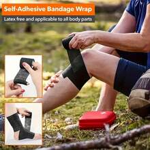 24-Piece Elastic Self-Adhesive Sports Bandages - Versatile For Finger, Ankle, Wrist, Waist, Knee & Elbow - Multicolor - View 3