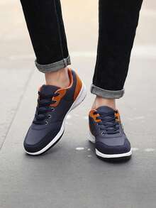 2025 年四季时尚防滑耐磨男士平底鞋适合派对、度假、通勤、户外、购物、日常、工作、休闲、运动、散步、跑步、健身房 2000 年代风格情人节创意 - 灰色 - 查看 8