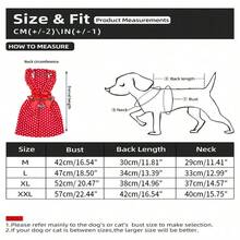 1pc Polka Dot Bow Decor Cute Cartoon Pet Dresses - Red - View 7