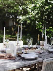 4pcs Long Candle Western Style Candlelight Dinner Banquet Party Romantic Wedding Decoration