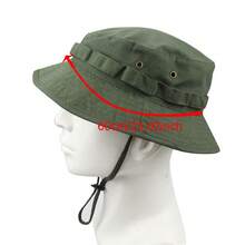 British SAS Short Brim Boonie Hat MC Dark Night Tactical Camouflage Sun Protection Hat Outdoor Hiking Sunshade Round Edge Bucket Hat (Hat And Mask ) - Multicolor - View 5