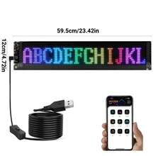 1 pieza Pantalla LED dinámica con ojos de demonio para parabrisas de automóvil, pantalla flexible a prueba de agua con ojos de demonio para automóvil, pantalla publicitaria flexible para automóvil, luz decorativa de neón LED para automóvil, alimentada por USB, con control remoto y aplicación, iluminación RGB personalizable y DIY, pantalla personalizada y publicidad, tira decorativa de neón flexible, pantallas LED dinámicas con ojos de demonio - Multicolor - Ver 14