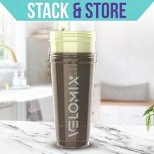 2-Pack 28oz/830ml Premium Shaker Bottles With 4 Stainless Steel Balls - Leakproof  Mixer Cups For Protein, Smoothies & Meal Replacement - Gym, Office, Travel & Home Use - Blue & Clear Combo With Measurement Marks - 軟沙色/焦赭色 - 查看 6