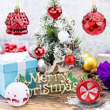 40 Peças Bolas de Natal Bolas de Natal Casa Vermelha Decorações de Árvore de Natal Coração Inquebrável Enfeites de Árvore de Natal Bolas Decorativas Pingentes para Decoração de Natal, Casamento, Festa, Decoração de Casa, Decoração de Quarto, Inverno