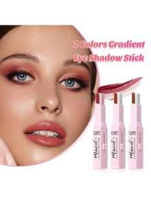 USHAS, Gradient Eyeshadow Stick Set, Two-Color Eyeshadow Makeup Pen Rotating Flash Radiation Eyeshadow Stick, Waterproof And Sweat-Proof Long-Lasting Women's Eye Makeup Eyeshadow Stick Set, Valentine's Day Gift - #03 - Xem 3