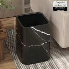 时尚大容量全新设计大理石外观垃圾桶，适用于家庭、卧室、厨房、浴室、客厅