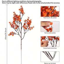 10 piezas de flores artificiales del aliento del bebé, ramo de Gypsophila de plástico de estilo moderno para decoración otoñal, desmontable para arreglos florales DIY, de bajo mantenimiento, adecuado para sala de estar, dormitorio, oficina, boda, mesa, fiesta, decoración del hogar y florero