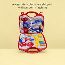 11 件医生玩具工具套装，红色/粉色/蓝色，互动角色扮演道具，采用 PP 材质，颜色随机