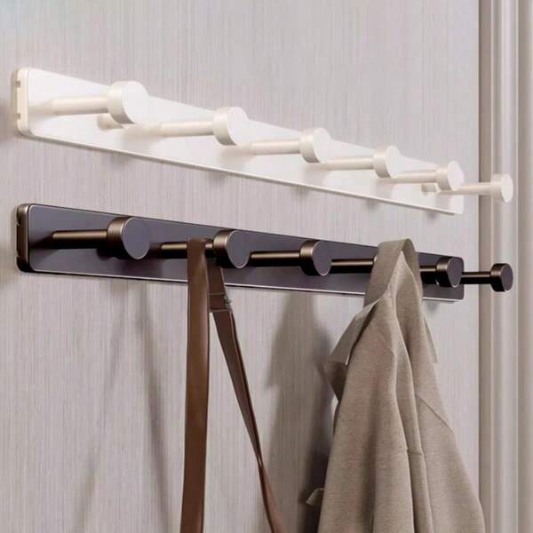 1pc Over The Door Coat Storage Racks With Hooks, Hanging Metal Over The Door Coat Storage Hooks For Hats, Keys, Home Space Saving Storage Storage Hooks For Entrances, Bathrooms, Bedrooms, Homes, Dorms