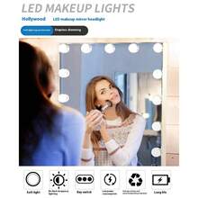 1pc 6/8/10/12/14 LED Makeup Mirror Light, USB Power Makeup Light Bulb In Front Of The Mirror, 3-Color And Brightness Adjustable, Mirror Light For Vanity Makeup Room (Mirror Not Included), Suitable For Bedrooms, Bathrooms, Makeup Table, Back To School - Multicolor - View 11