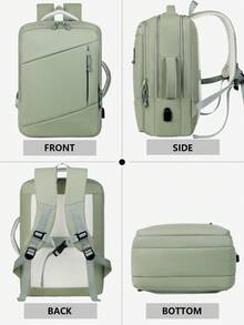 女士多隔层旅行尼龙背包；航空随身行李包；防盗，可装15.6英寸商务笔记本电脑；大容量可扩展旅行包；多口袋轻便书包；多功能书包；