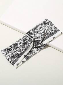 1 件男士柔软吸水宽佩斯利印花头带，波西米亚风格，适合日常生活、海滩度假、休闲运动、健身骑行、发饰、男士度假配饰、足球头带、男士配饰、男士配饰、棒球配饰、男士头带 - 彩色 - 查看 9