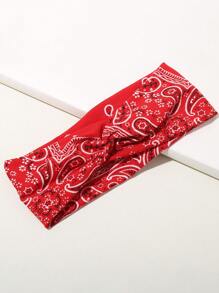 1 件男士柔软吸水宽佩斯利印花头带，波西米亚风格，适合日常生活、海滩度假、休闲运动、健身骑行、发饰、男士度假配饰、足球头带、男士配饰、男士配饰、棒球配饰、男士头带 - 彩色 - 查看 11