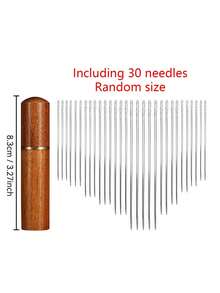 1 Set Of 30 Elderly Threading Devices, Sewing Needle Threading Devices, Sewing Needle Insertors, Embroidery Needle Threading Devices, Redwood Needle Tubes, Wooden Needle Tubes, And Household Industrial Sewing Needle Threading Devices. Automatic Threading: Everyone Can Easily Thread - Sewing And Crochet Supplies For The Elderly Or Visually Impaired. Valentine's Day Gifts, Storage Boxes, Storage Containers - Multicolor - View 14