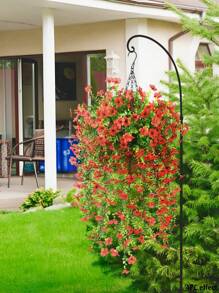 1 件人造紫罗兰壁挂花，户外人造植物，垂直藤曼假花，适用于秋季万圣节装饰、房间、家居、卧室、户外、厨房、毕业装饰、圣诞节、户外露台装饰、DIY 婚礼装饰、墙壁装饰、紫罗兰、门廊、阳台、花盆、露台、家庭花园装饰